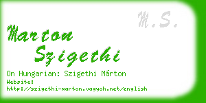 marton szigethi business card